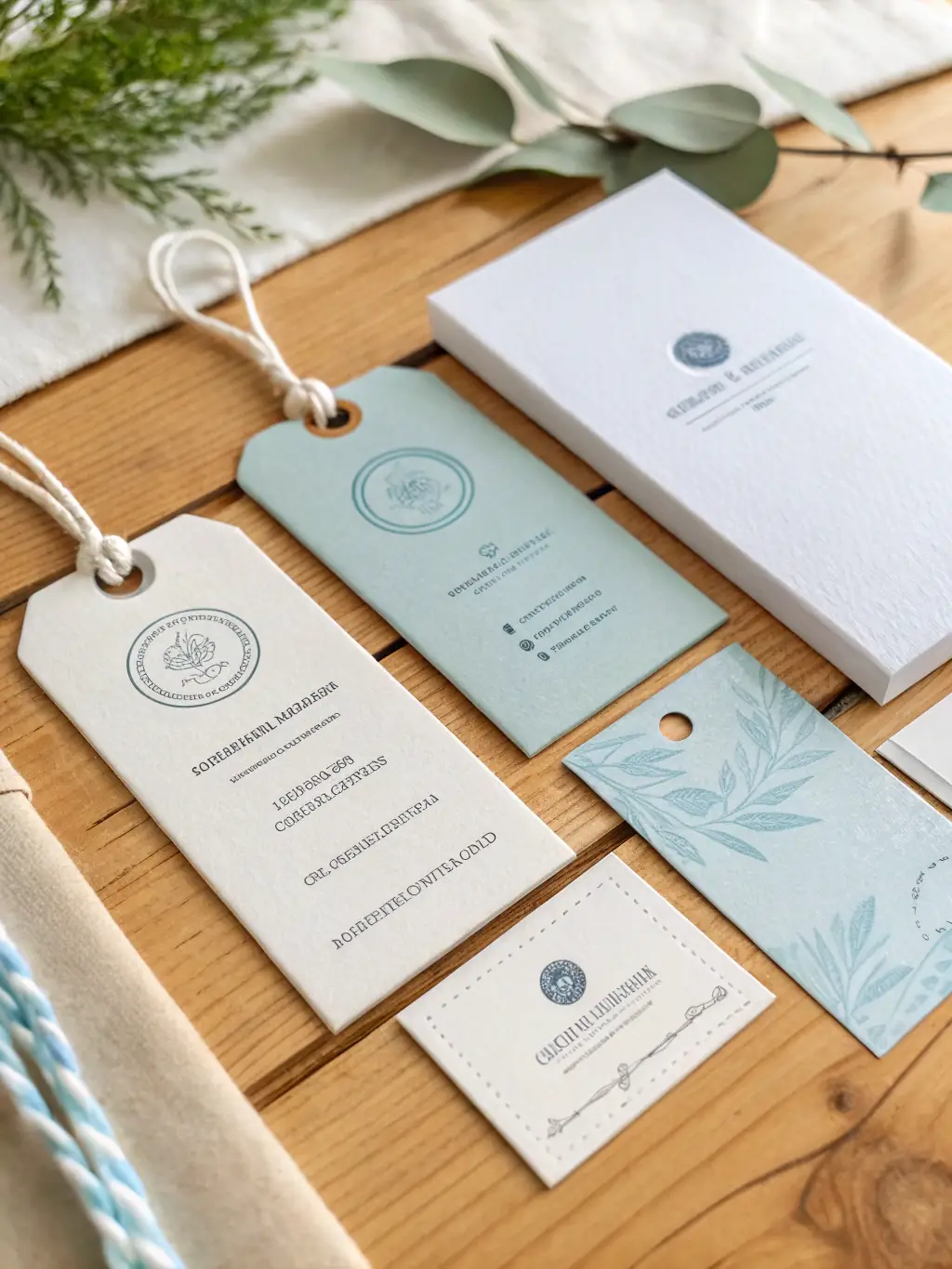 A collection of labels with different textures and finishes, highlighting the customization options available for various industry needs.