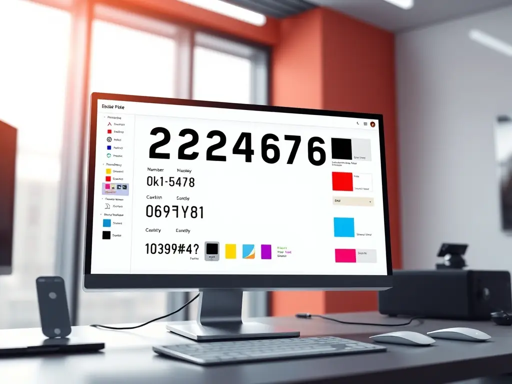 A screenshot of the Yourslabel online design tool interface, showcasing the text editing options with various fonts and sizes available, used in the context of demonstrating the tool's text editing capabilities.