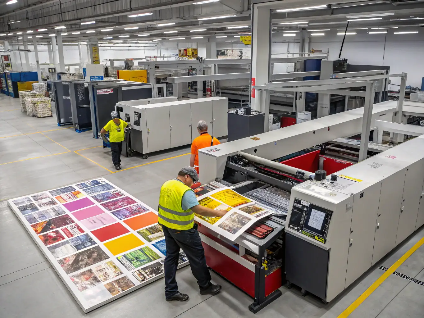 An image of Yourslabel's printing facility, highlighting the advanced printing technology and quality control processes in place.